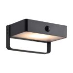 Nordlux Saulio Wandlamp Aluminium Zwart 4.45W 370lm - 830 Warm Wit | IP44 - Solar