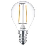 Philips Corepro LED Lustre E14 Kogel Filament Helder 2W 250lm - 827 Zeer Warm Wit | Vervangt 25W