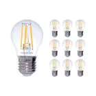 Voordeelpak 10x Noxion Lucent LED Filament Glans 4.5W 827 P45 E27 Helder | Dimbaar - Zeer Warm Wit - Vervangt 40W